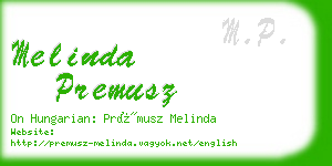 melinda premusz business card